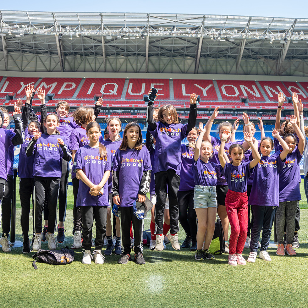 Photo de groupe lors de l'événement Girls 4 Tech