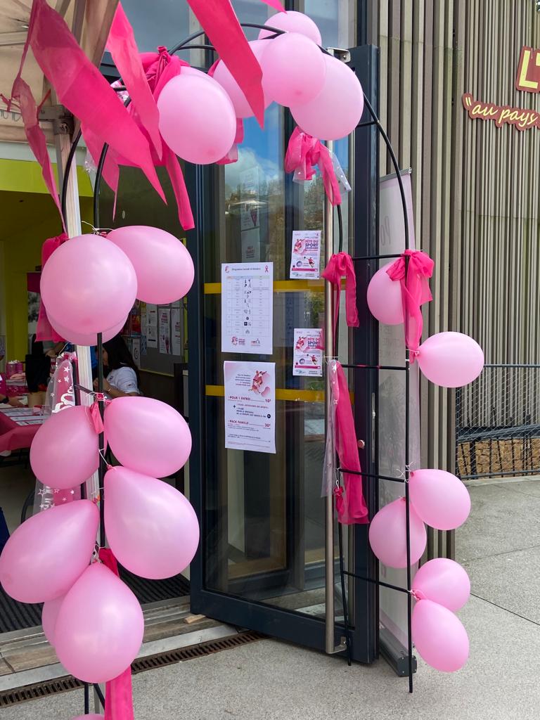 Fête du sport Lozanne Octobre rose 2023 ballons