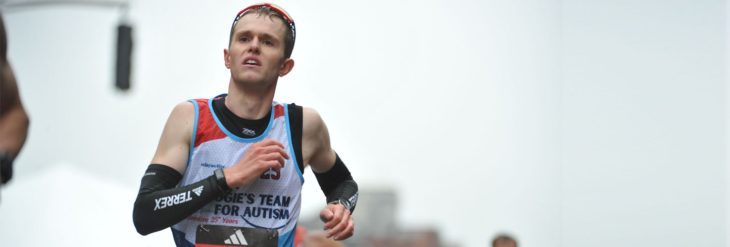 Mattéo Ruberti au marathon de Boston en 2023